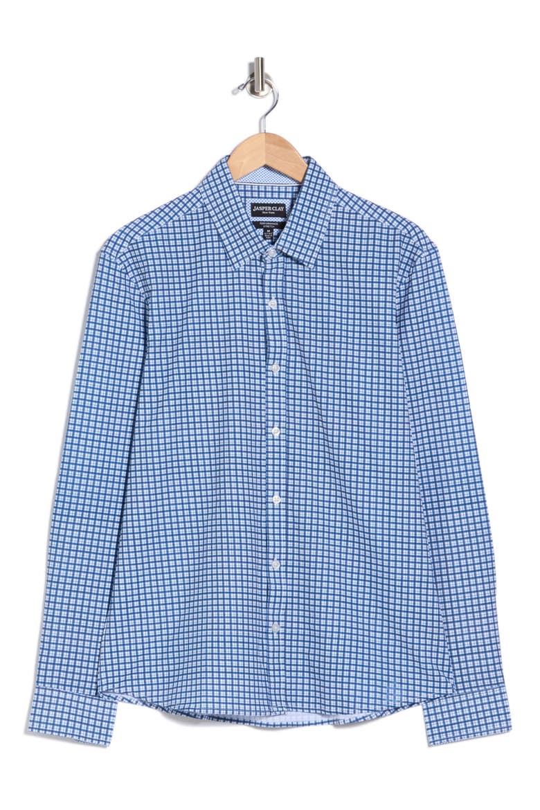 Printed Button Up Shirt, Alternate, color, WHITE
