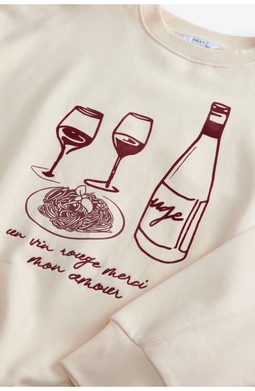 Next Red Wine Flocked Sweatshirt