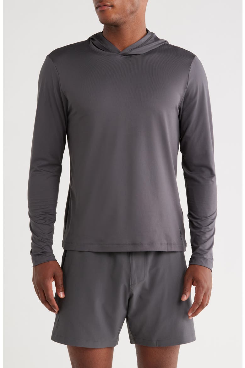 Base Train Lightweight Hoodie, Main, color, ASPHALT