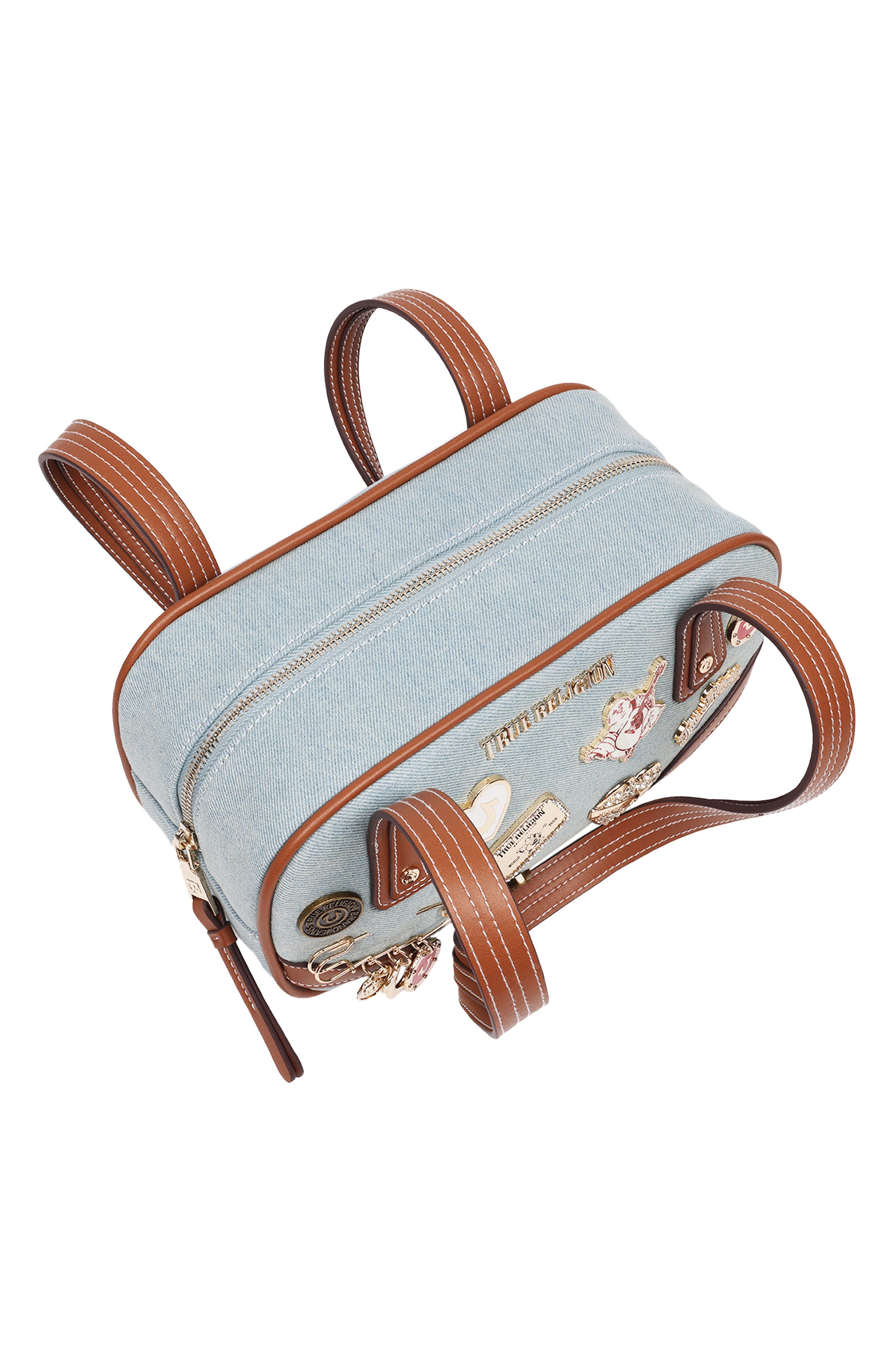 True Religion Arbor Pin Logo Satchel, Alternate, color, 