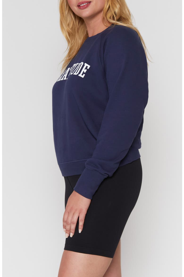 Gratitude Bridget Cotton Sweatshirt, Alternate, color, NIGHT
