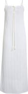 Nordstrom Textured Stripe Cotton Cover-Up Maxi Dress