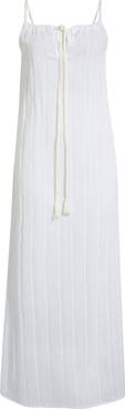 Nordstrom Textured Stripe Cotton Cover-Up Maxi Dress