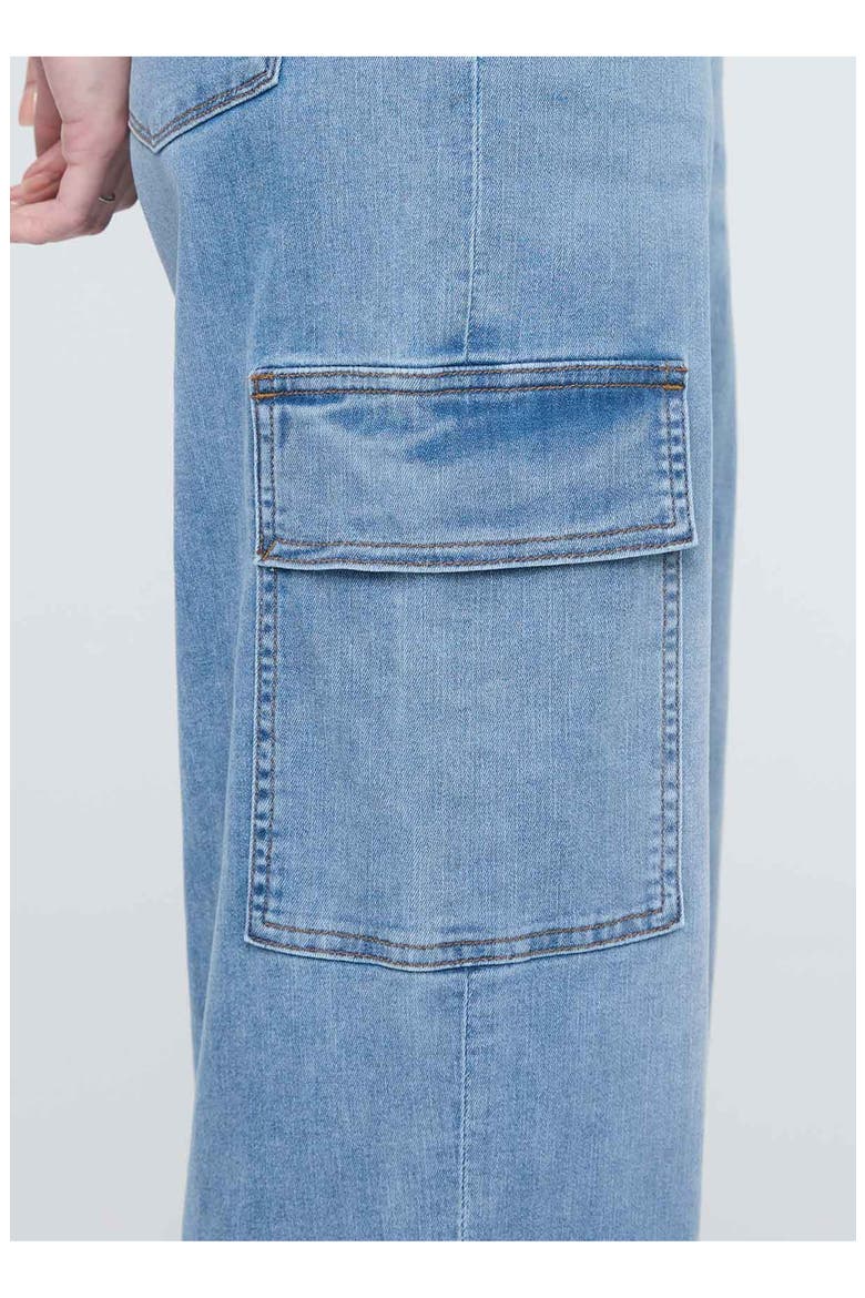 Performance Denim Lite High Rise Cargo, Alternate, color, Pacific