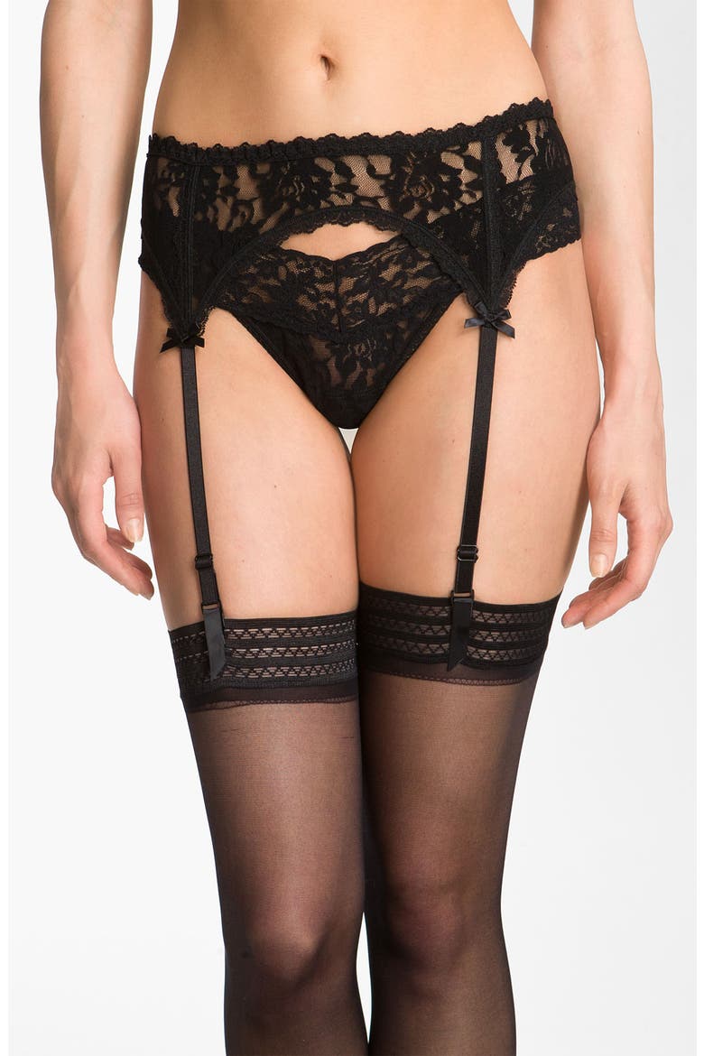Lace Garter Belt, Main, color, BLACK