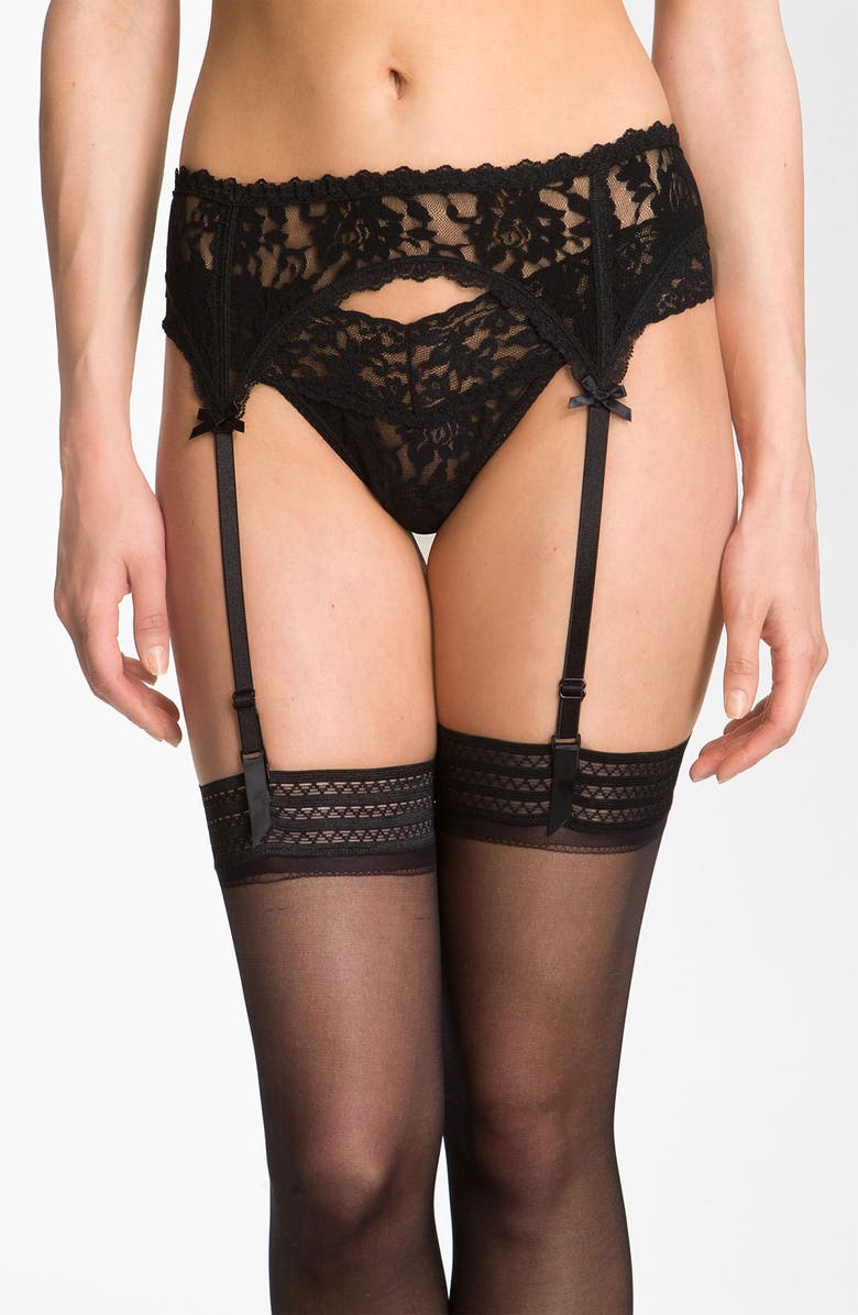 Hanky Panky Lace Garter Belt, Main, color, Black