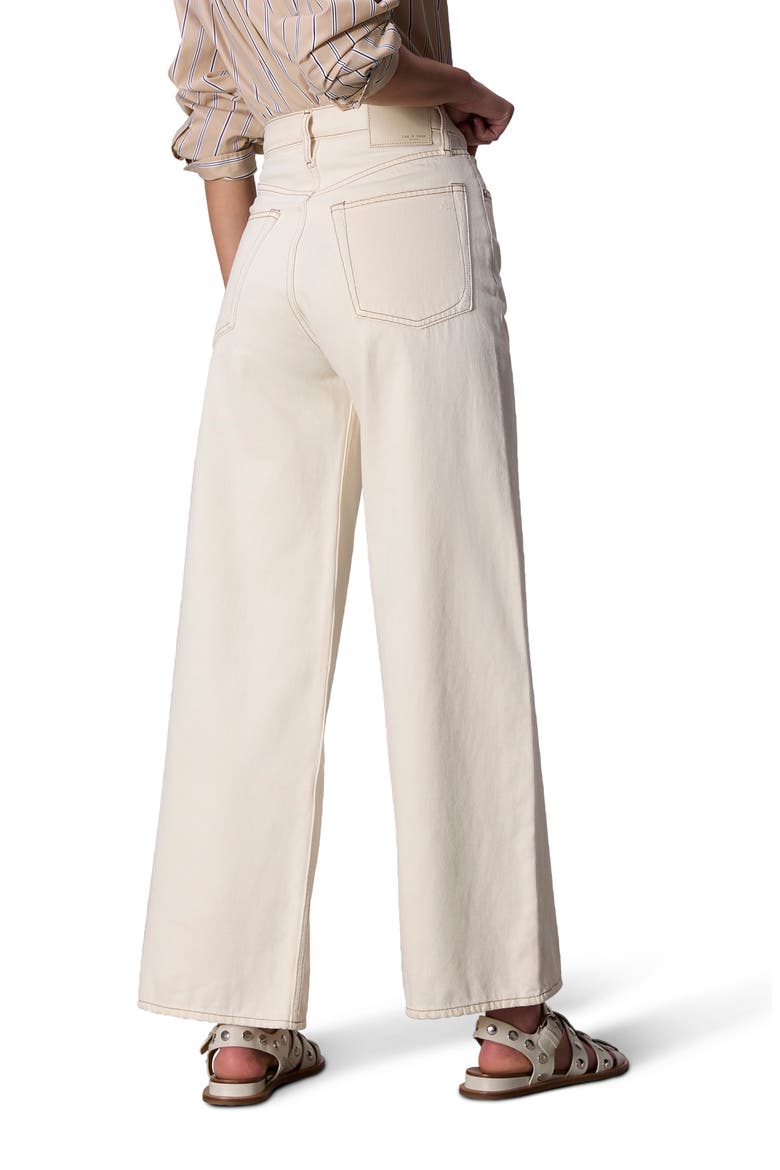 Sofie Wide Leg Ankle Jeans, Alternate, color, ECRU