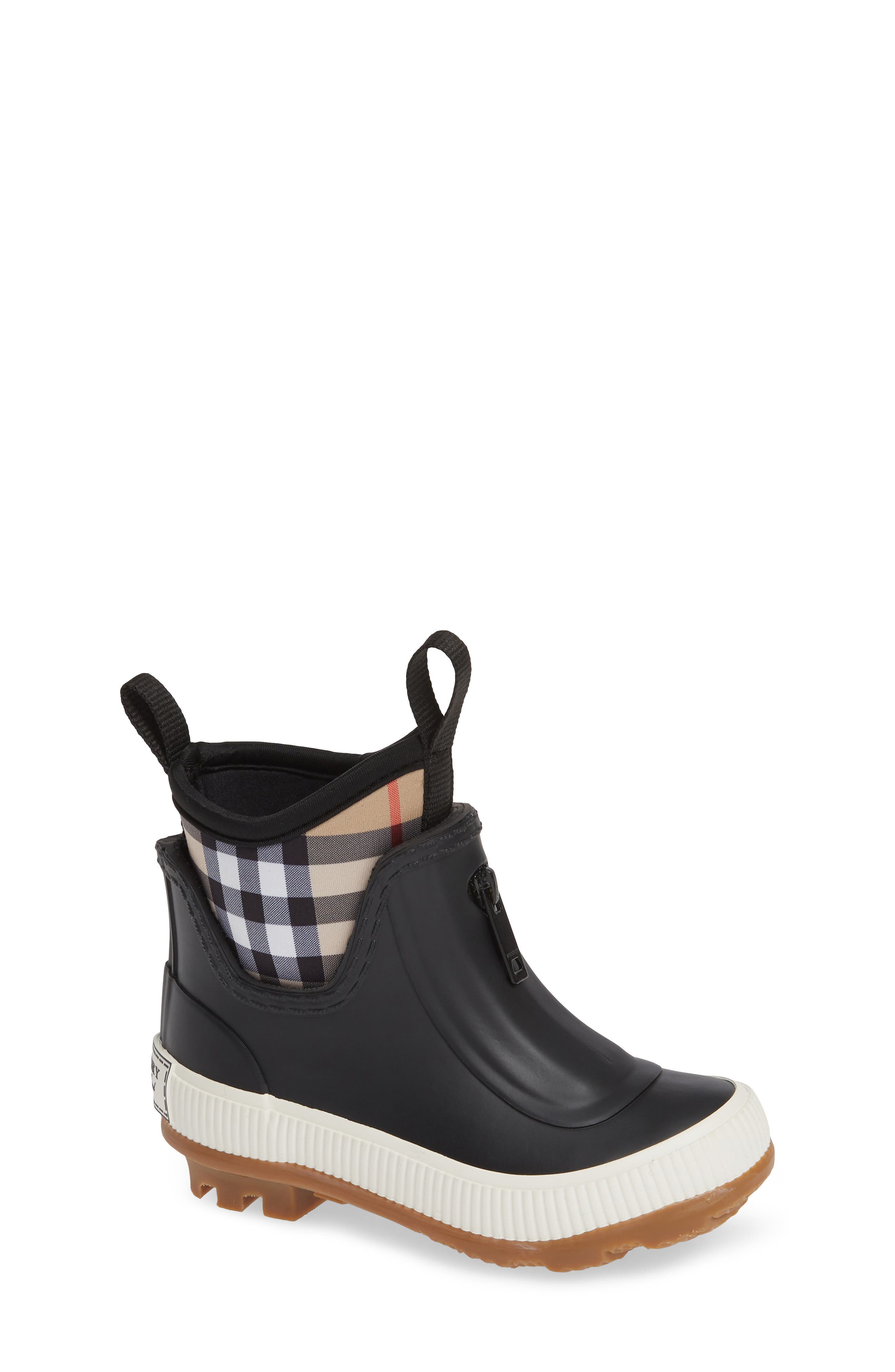 Burberry Flinton Waterproof Rain Boot, Main, color, 