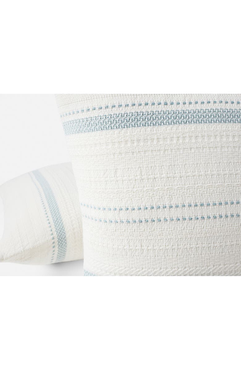 Coyuchi Bonita Organic Cotton Pillow Cover, Alternate, color, Soft White W/ Pacific Blue