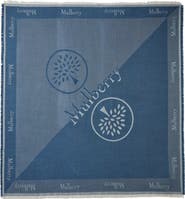 Mulberry Wool Logo Square Scarf
