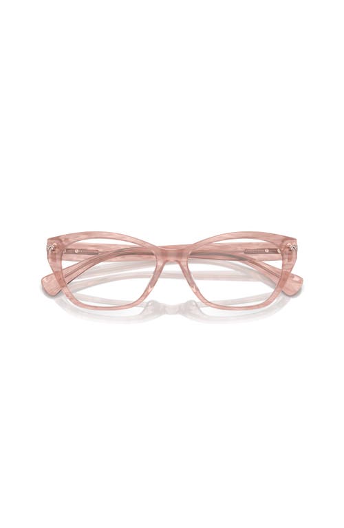 Ralph 55mm Rectangle Optical Glasses In Pink
