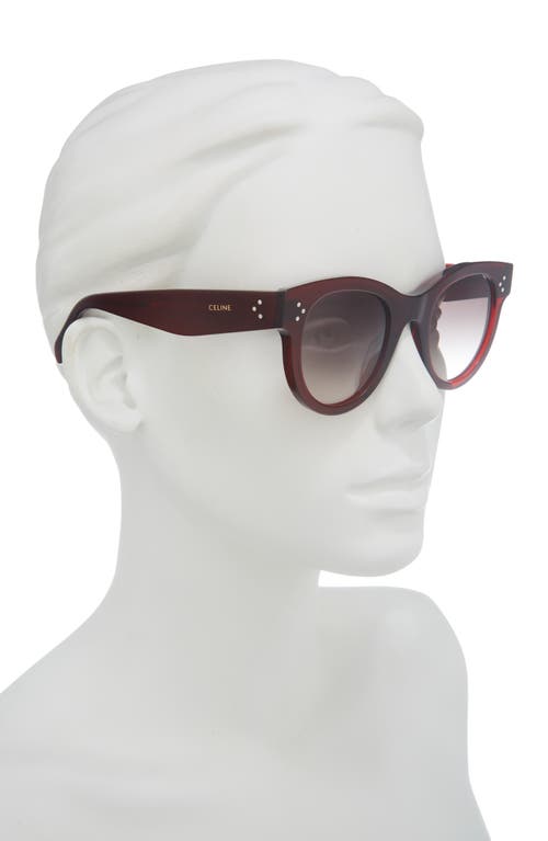Celine Bold 3 Dots 48mm Square Sunglasses In Burgundy