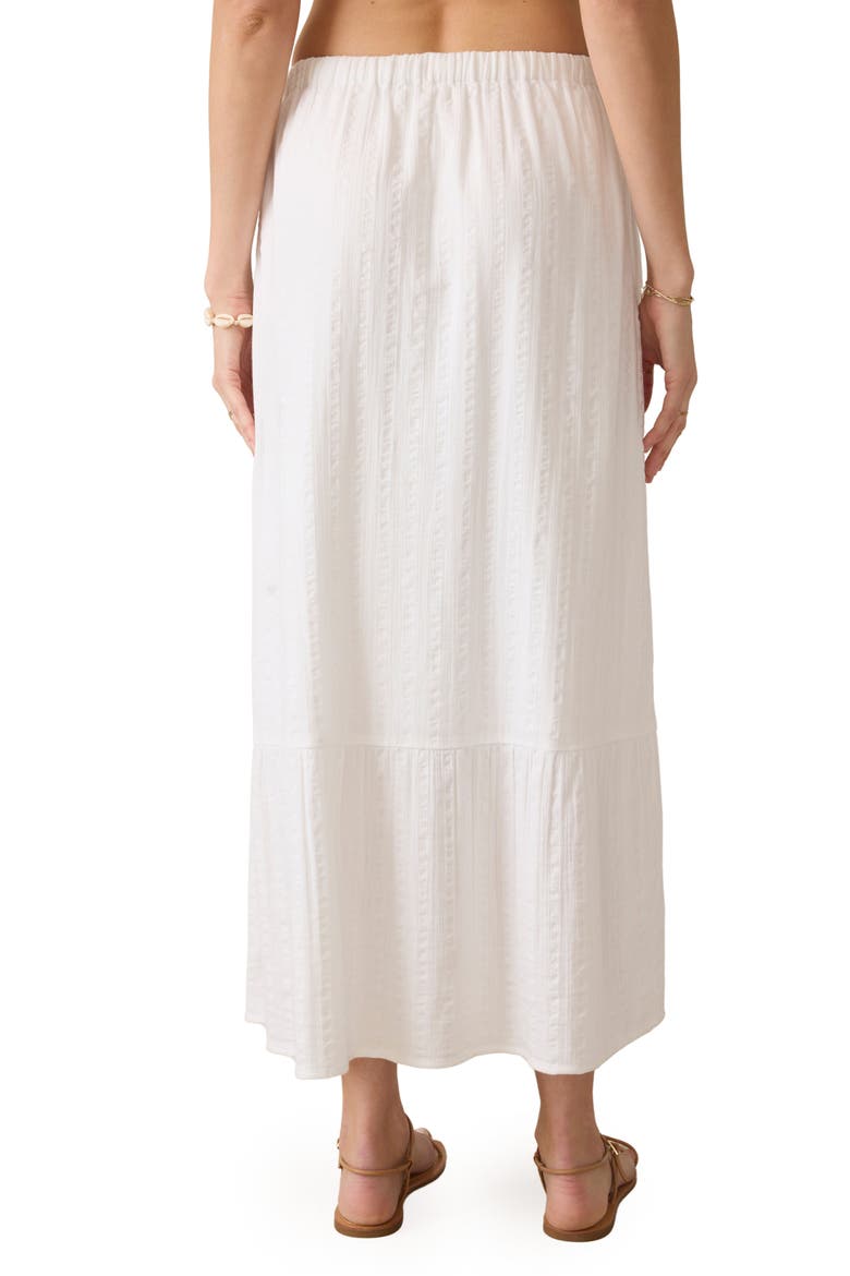 Dune Organic Cotton Gauze Drawstring Maxi Skirt, Alternate, color, WHITE