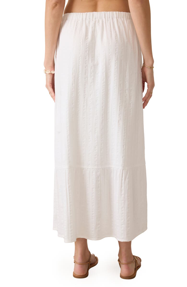 Faherty Dune Organic Cotton Gauze Drawstring Maxi Skirt, Alternate, color, White
