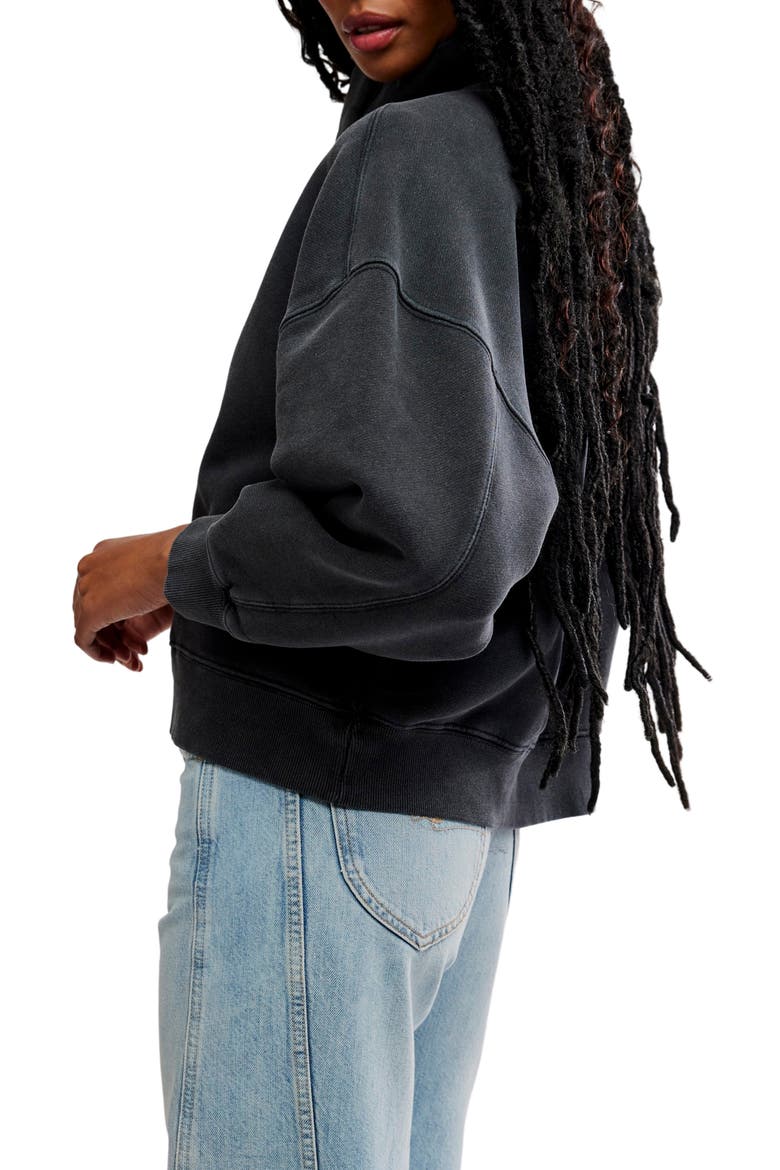 Timeless Cotton Blend Pullover, Alternate, color, BLACK