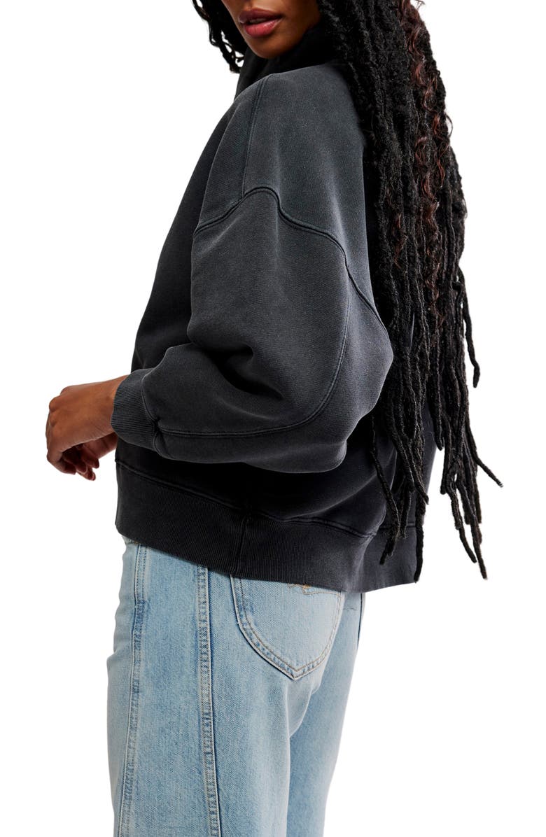 Free People Timeless Cotton Blend Pullover, Alternate, color, Black