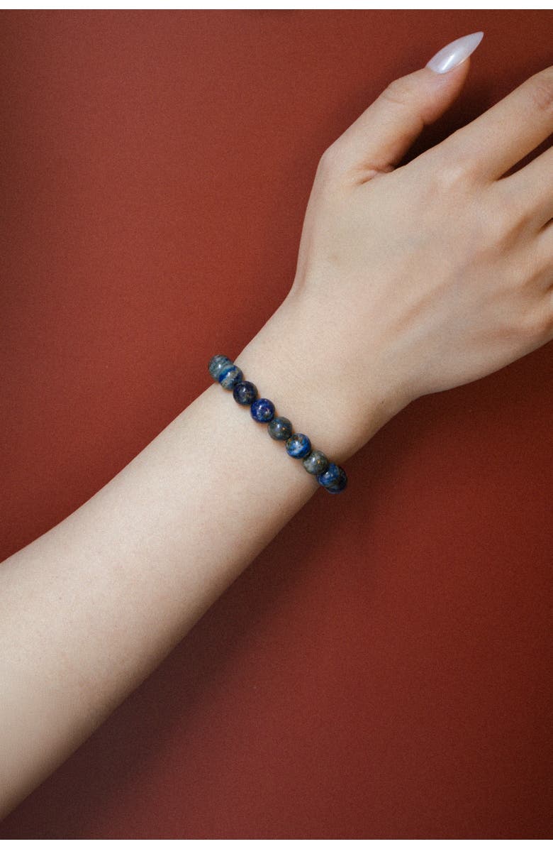 seree Manifest Collection Protection Blue Crystal Beaded Bracelet, Alternate, color, Blue