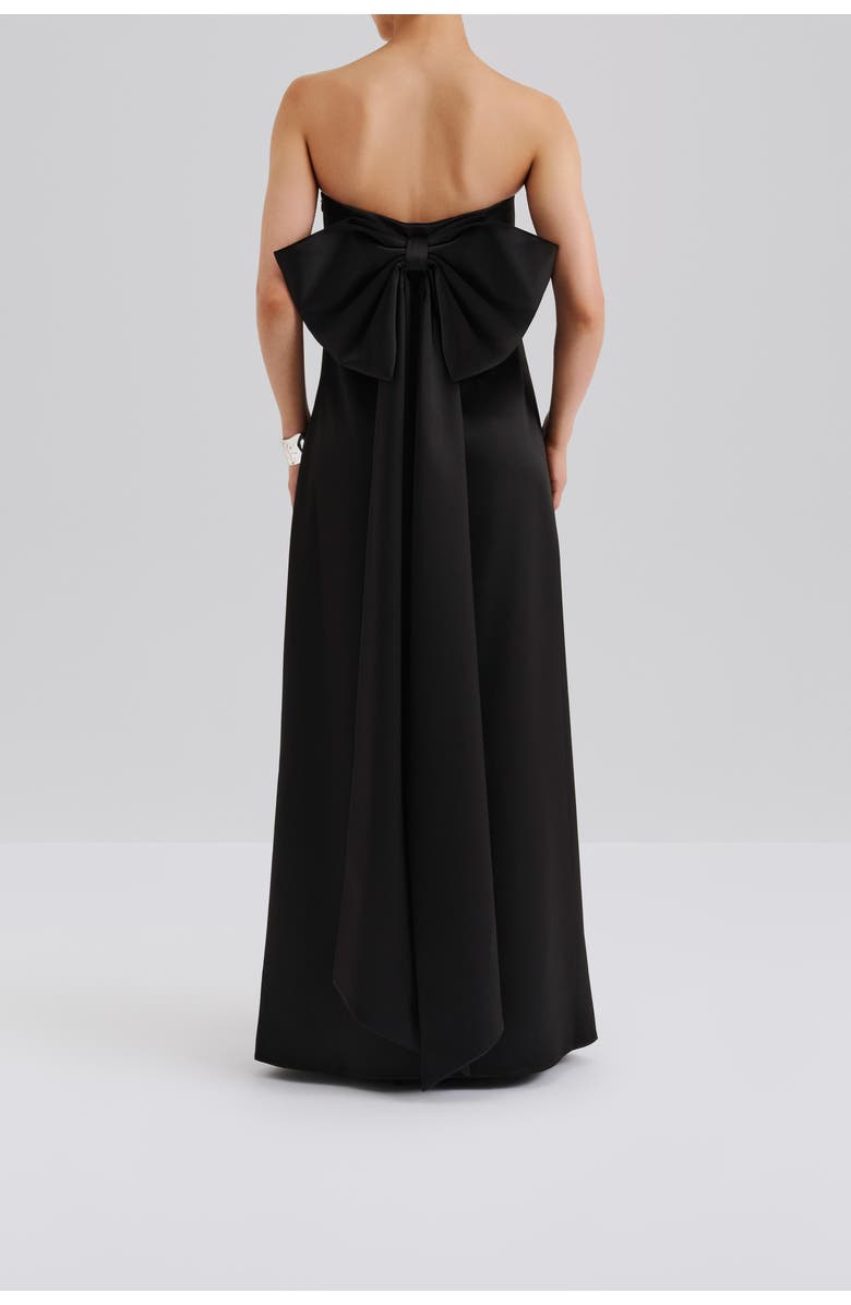 Malina Elmina Bow Detailed Maxi Dress, Alternate, color, Black