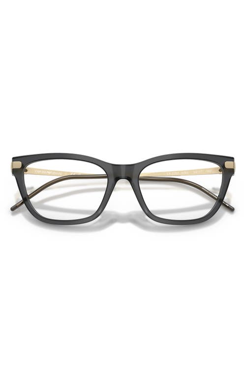 Emporio Armani 54mm Cat Eye Optical Glasses In Gray