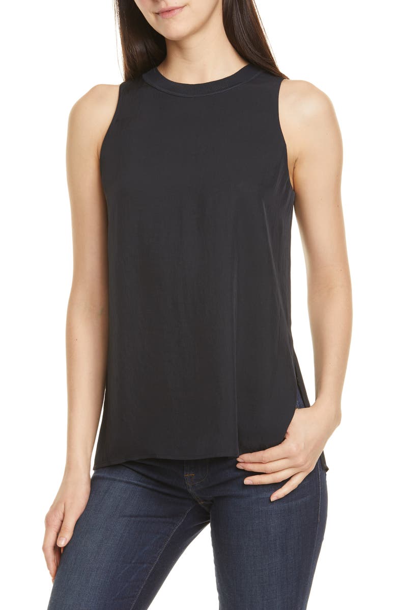 Vince Crew Neck Tank Top, Main, color, Black