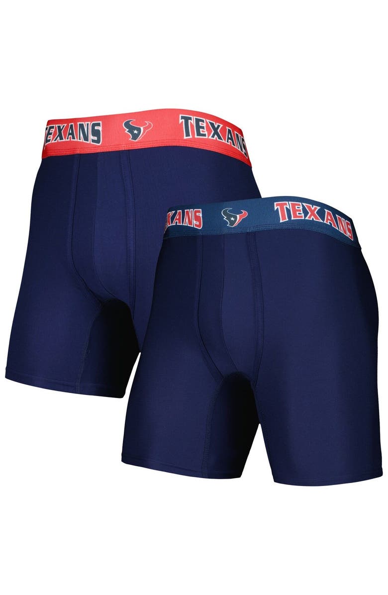 CONCEPTS SPORT Men's Concepts Sport Navy/Red Houston Texans 2-Pack Boxer Briefs Set, Main, color,
