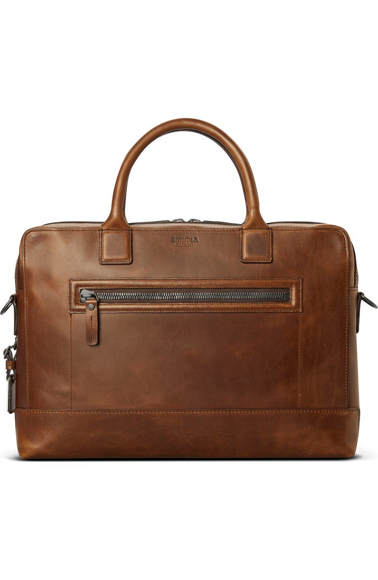 Shinola Bedrock Navigator Leather Briefcase, Main, color,