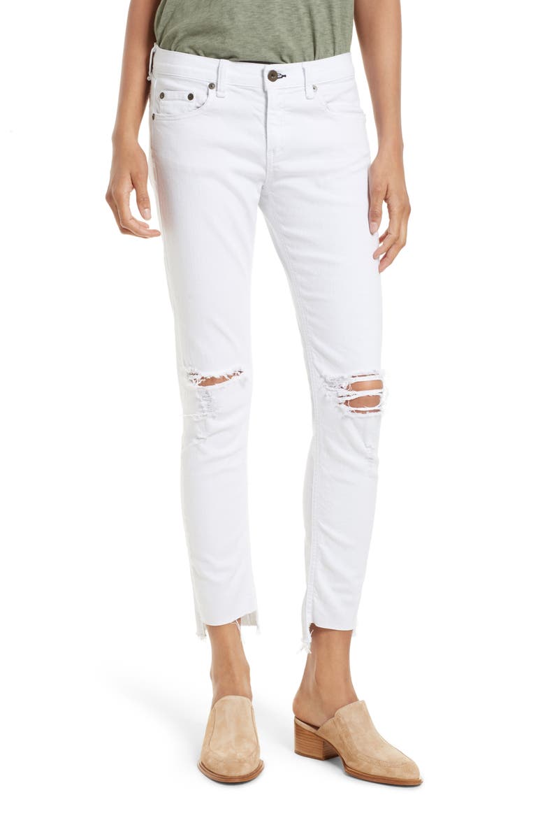 The Dre Capri Slim Boyfriend Jeans, Main, color, WHITE PROSPECTOR