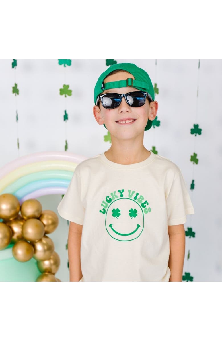 Sweet Wink Lucky Vibes St. Patrick's Day Short Sleeve T-Shirt, Alternate, color, 