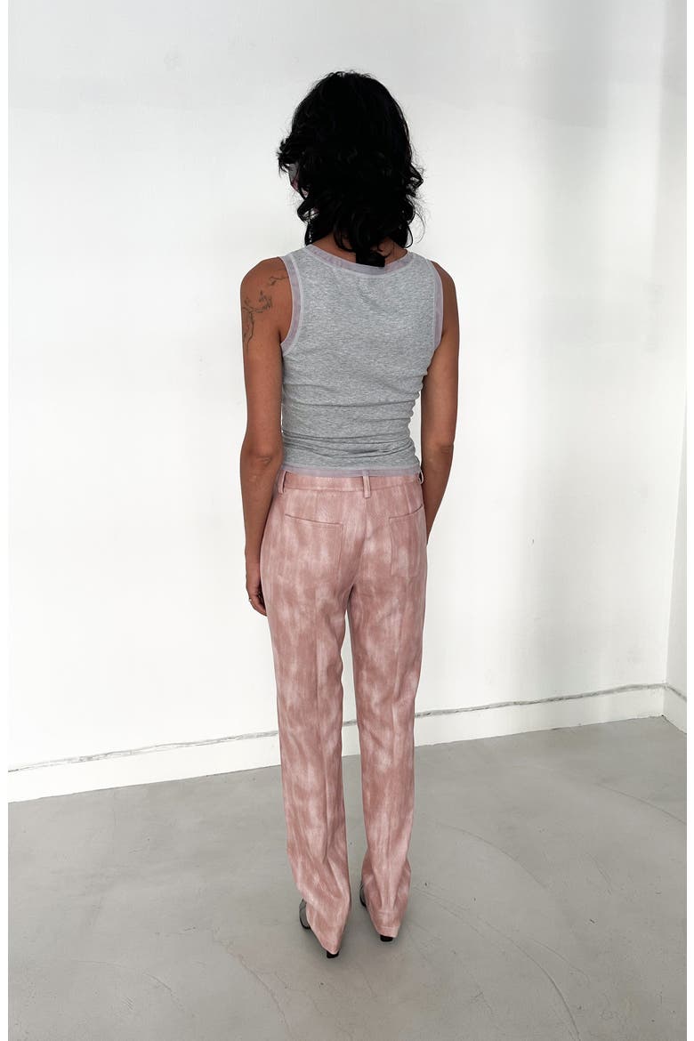 Gaia Lace Up Faux Leather Trousers, Alternate, color, Light Pink