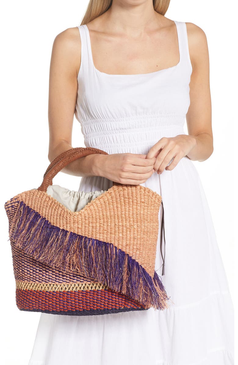 A A K S Oroo Woven Raffia Tote, Alternate, color,