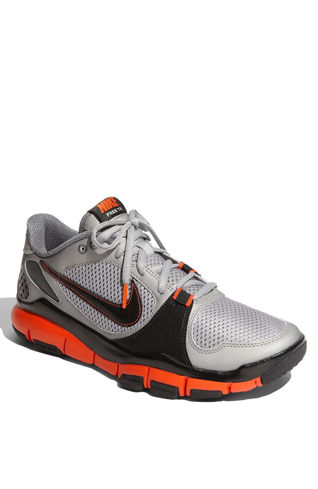 'Free TR' Training Shoe, Main, color, Grey/Black/Dark Grey/Orange
