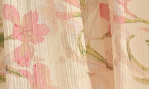Lush Crinkle Texture Midi Dress In Multi