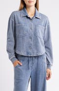 CITY BLUES Crop Knit Shacket