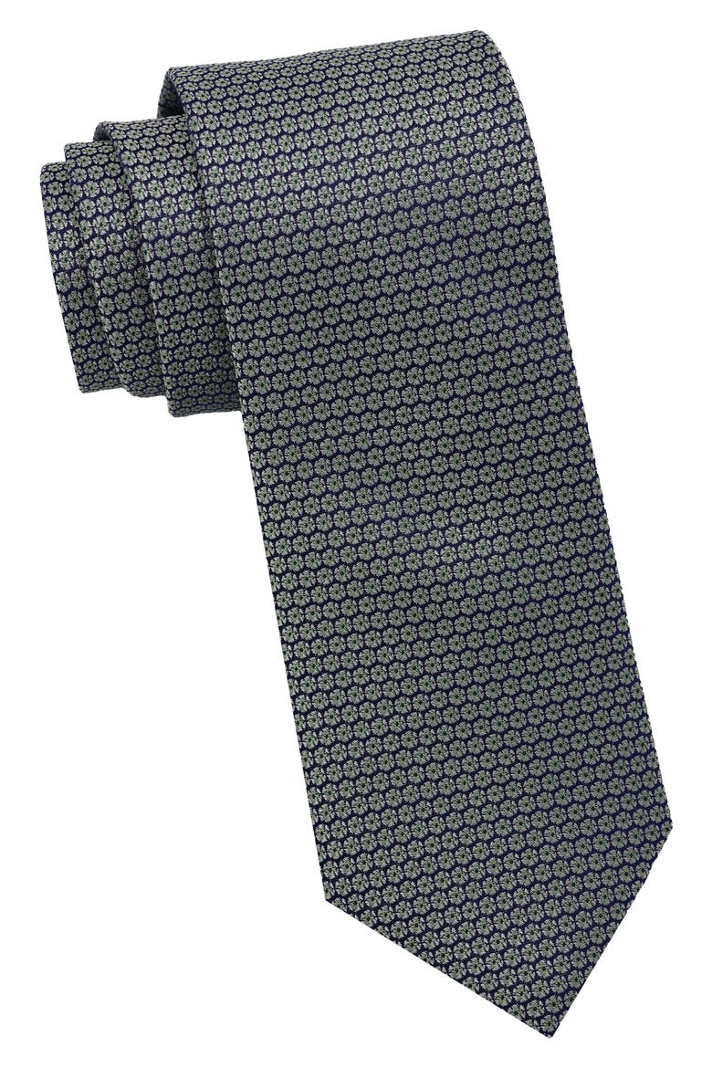Geometric Woven Tie, Main, color, NAVY/ GREEN