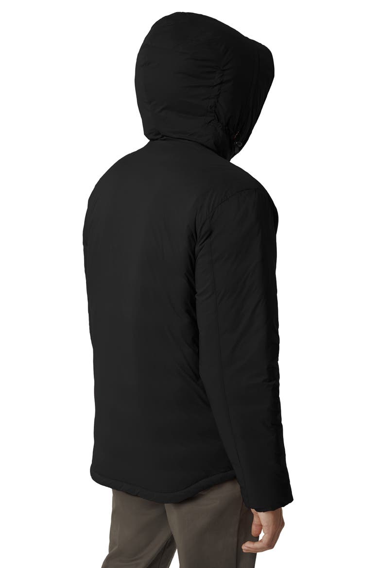 Lodge Packable Down Hooded Jacket, Alternate, color, BLACK