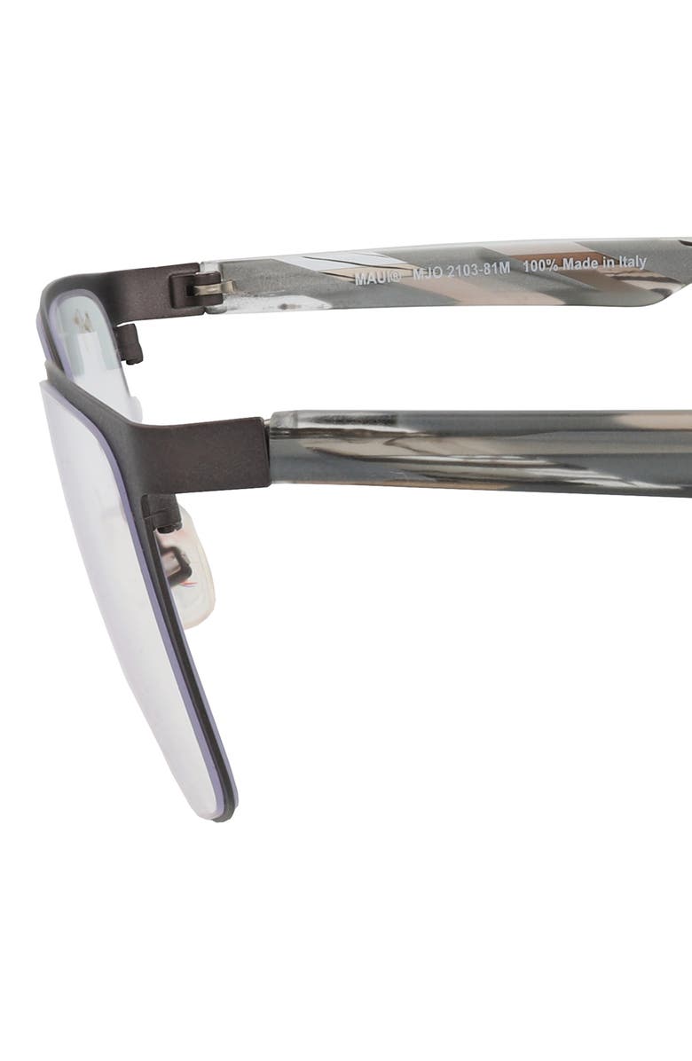 Maui Jim 53mm Rectangle Optical Frames, Alternate, color, Gunmetal Grey Transparent