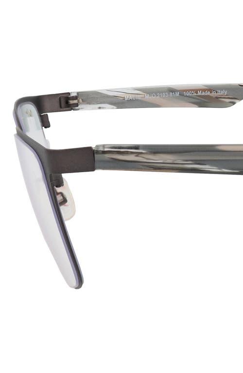 Maui Jim Square-frame Stainless Steel Optical Frames In Gray