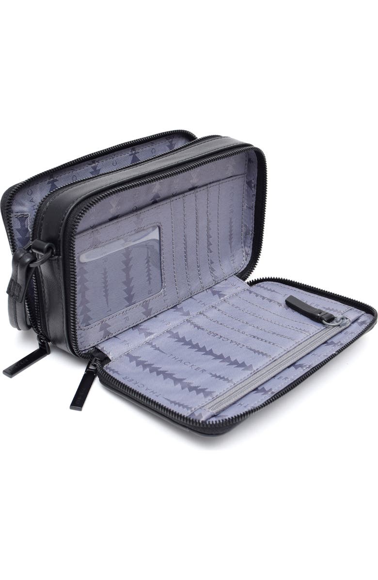 Thacker Riley Leather Crossbody Bag, Alternate, color, Black