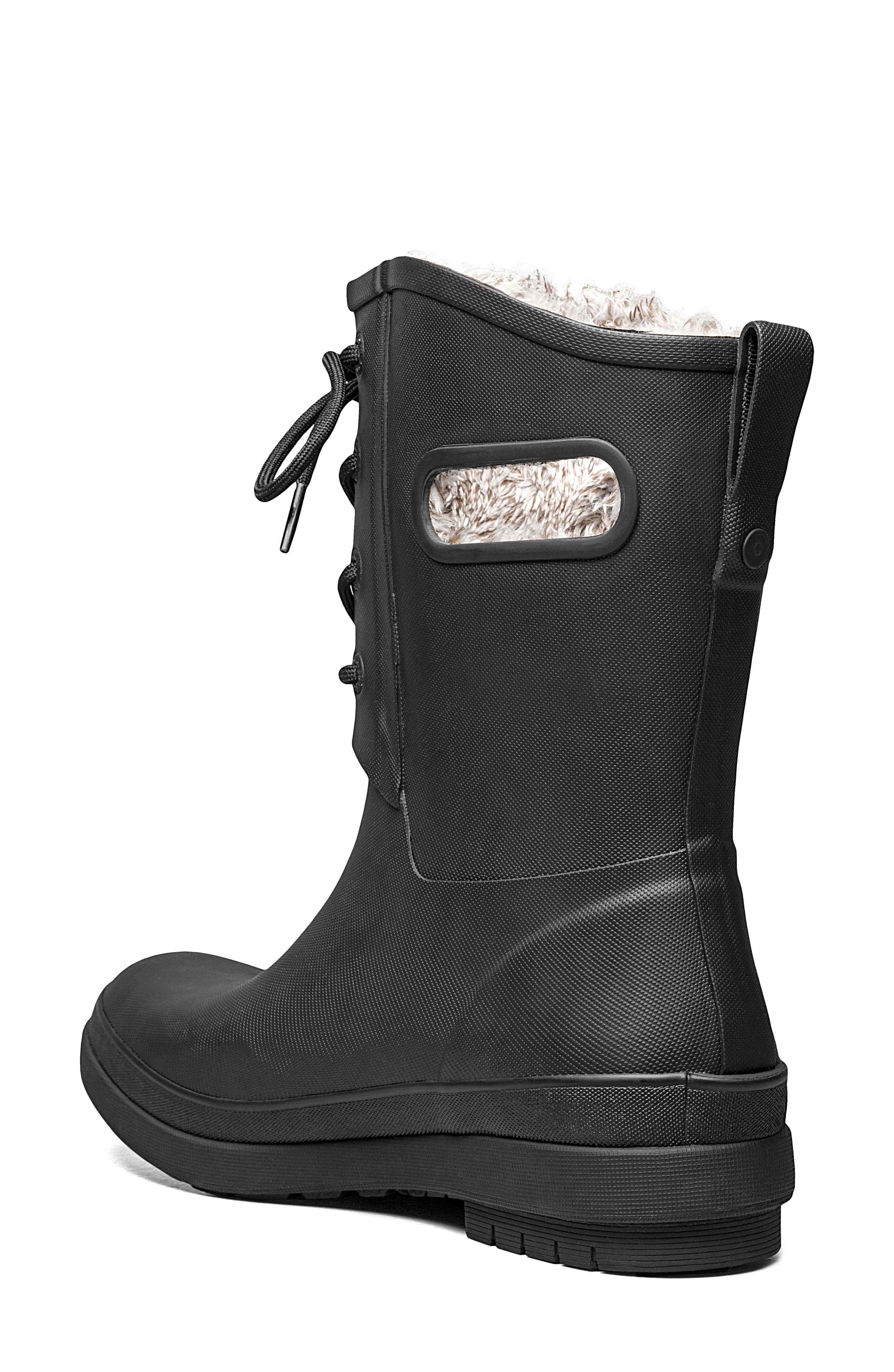 Bogs Amanda II Lace-Up Waterproof Boot, Alternate, color, Black