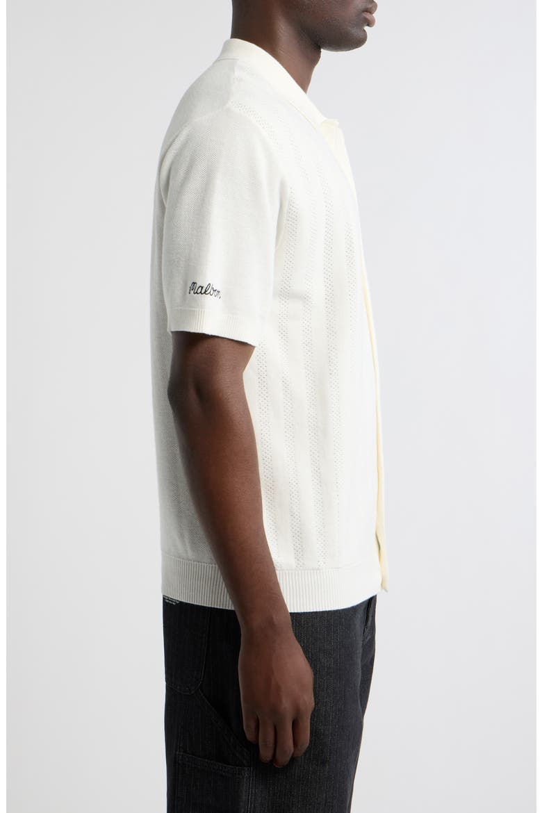 Crosscut Knit Polo, Alternate, color, IVORY