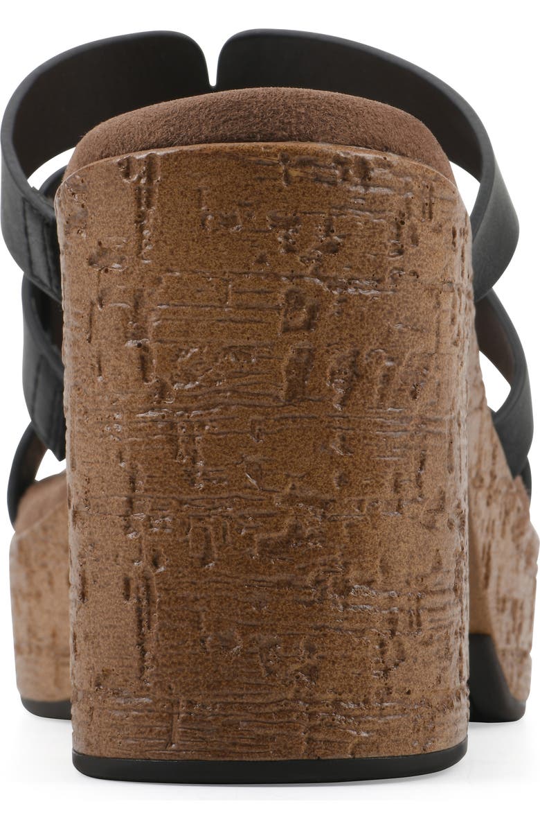 White Mountain Footwear Barillo Platform Slide Sandal, Alternate, color, Black/ Burn Smooth