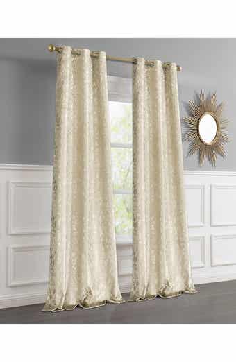 Set of 2 Jacquard Room Darkening Curtains