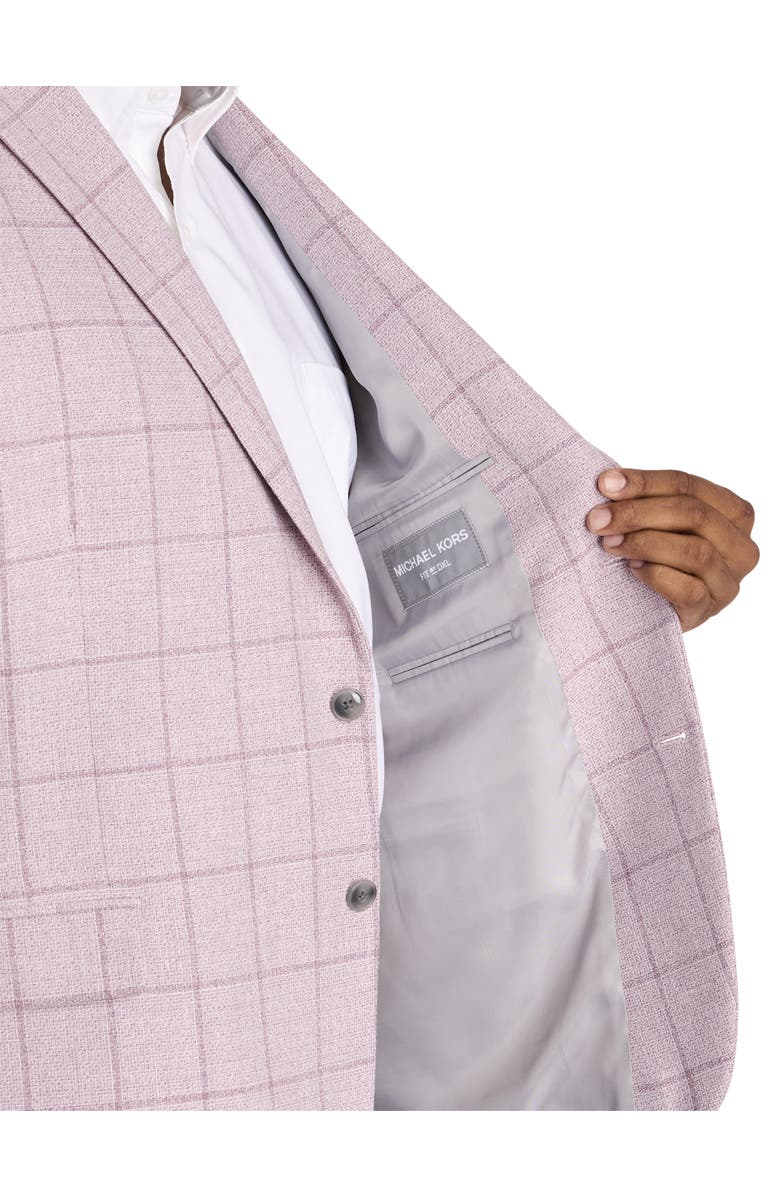 Michael Kors Big & Tall Windowpane Sport Coat V2, Alternate, color, Pink