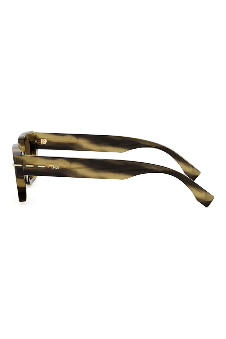 Selleria 50mm Rectangular Sunglasses, Alternate, color, BROWN HORN / BROWN