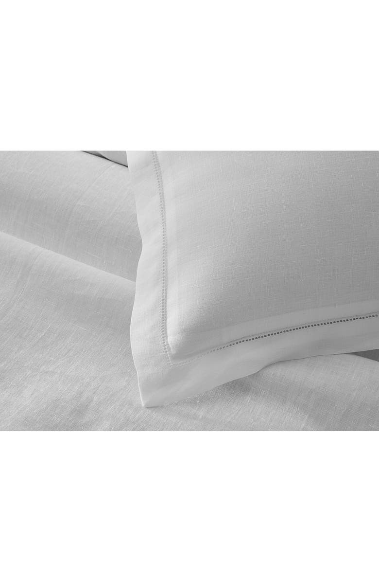 Matouk Roman Hemstitch Linen Euro Sham, Alternate, color, White