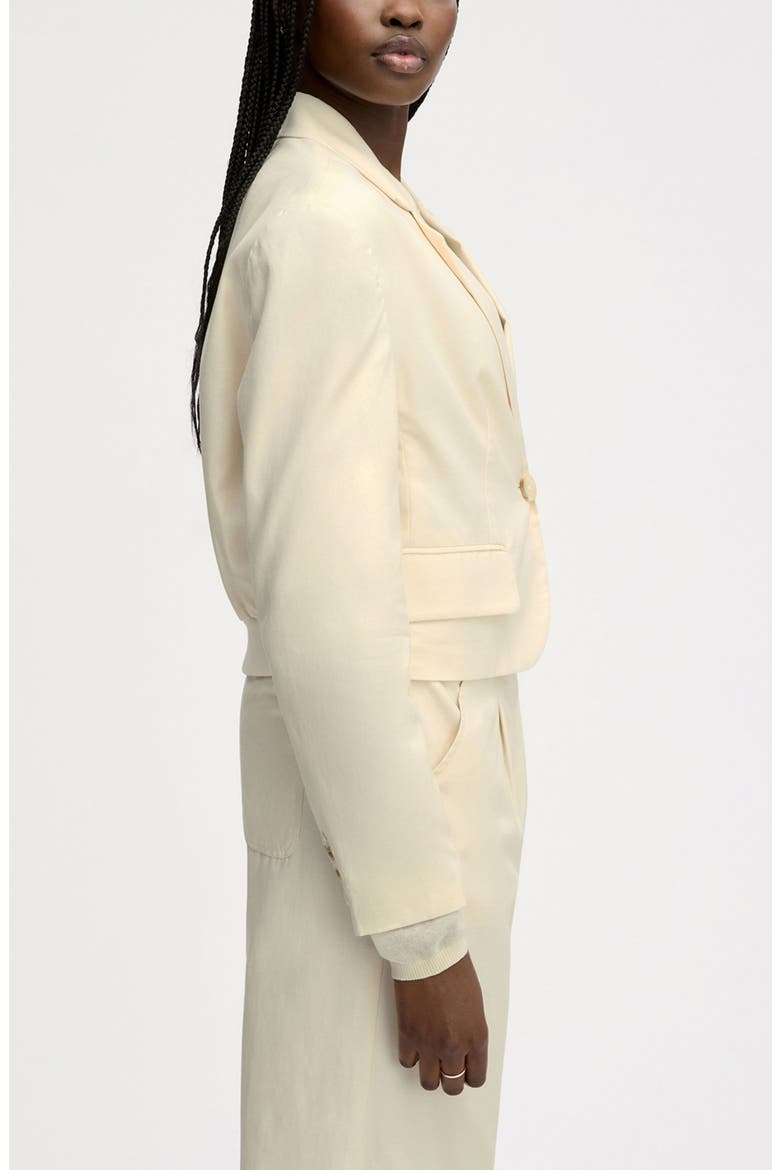 Crop Blazer, Alternate, color, ALMOND