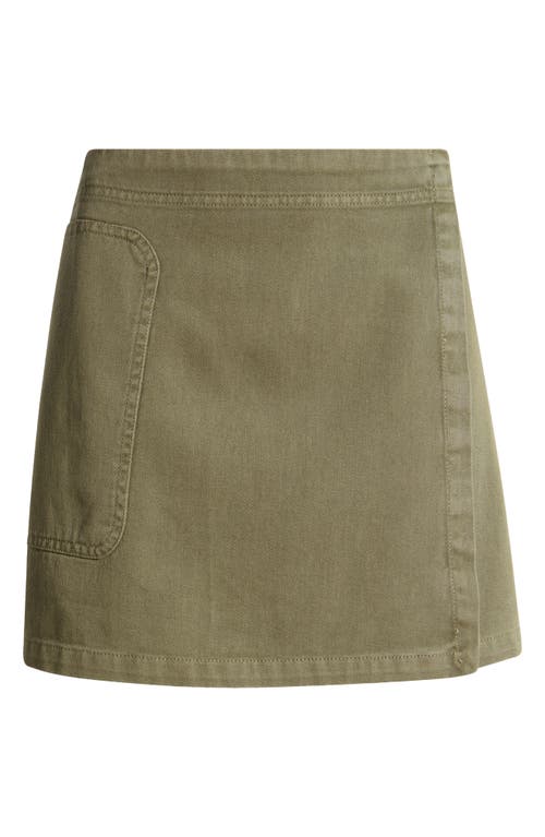 TREASURE & BOND TREASURE & BOND WASH EFFECT COTTON UTILITY MINISKIRT 