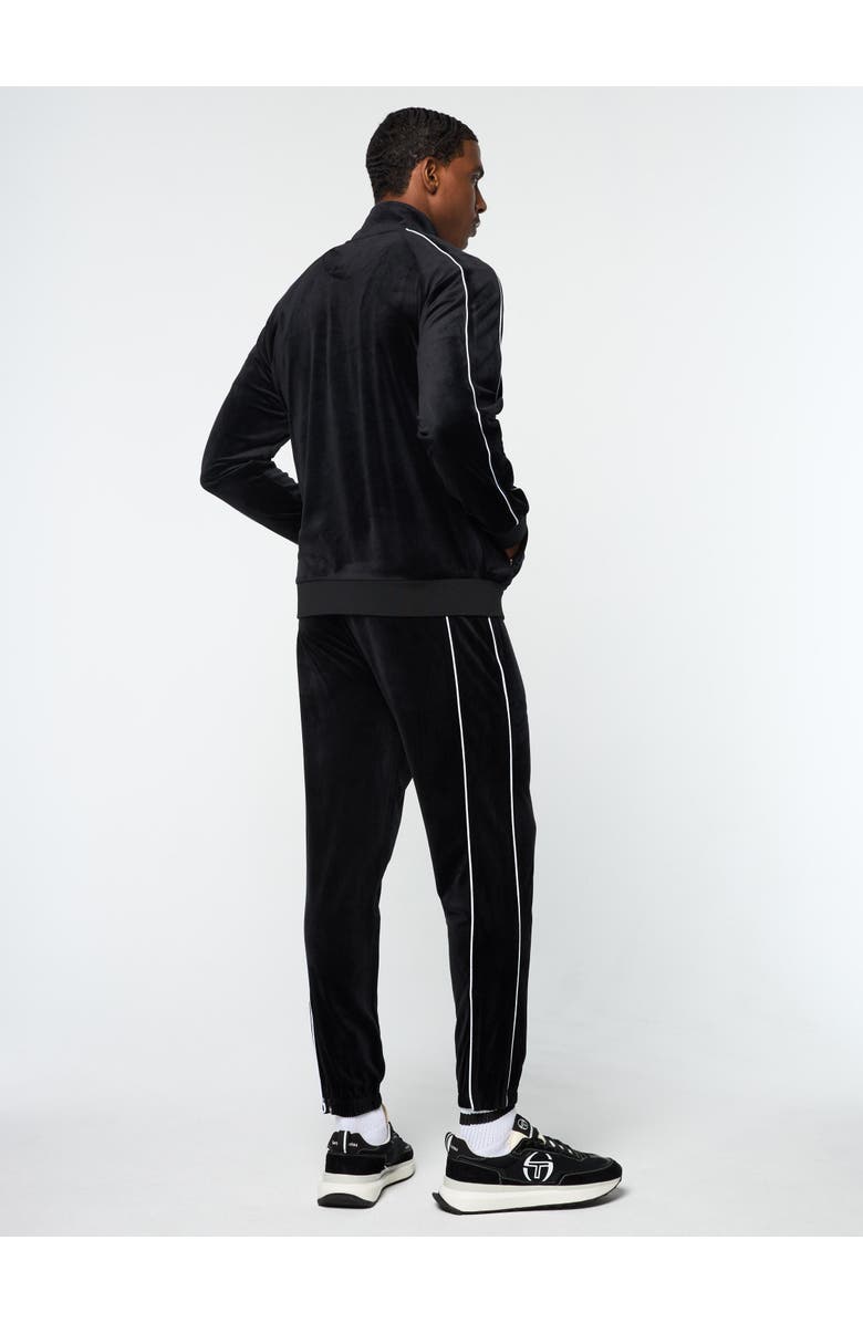 Sergio Tacchini Lioni Velour Track Jacket, Alternate, color, Black Beauty