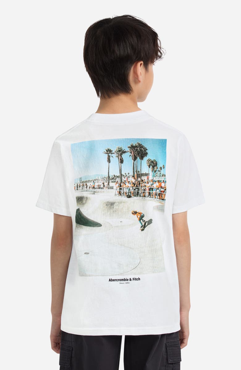 abercrombie kids Kids' Skate Park Boxy Graphic T-Shirt, Alternate, color, Bright White