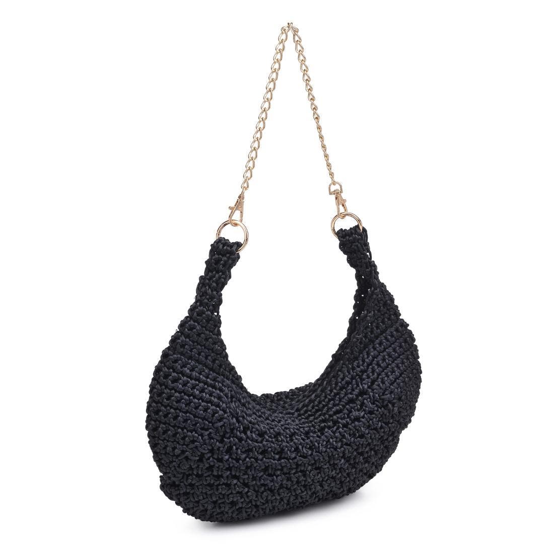 MODA LUXE Chic Vegan Leather Soraya Shoulder Bag for Elegant Style, Alternate, color, Black